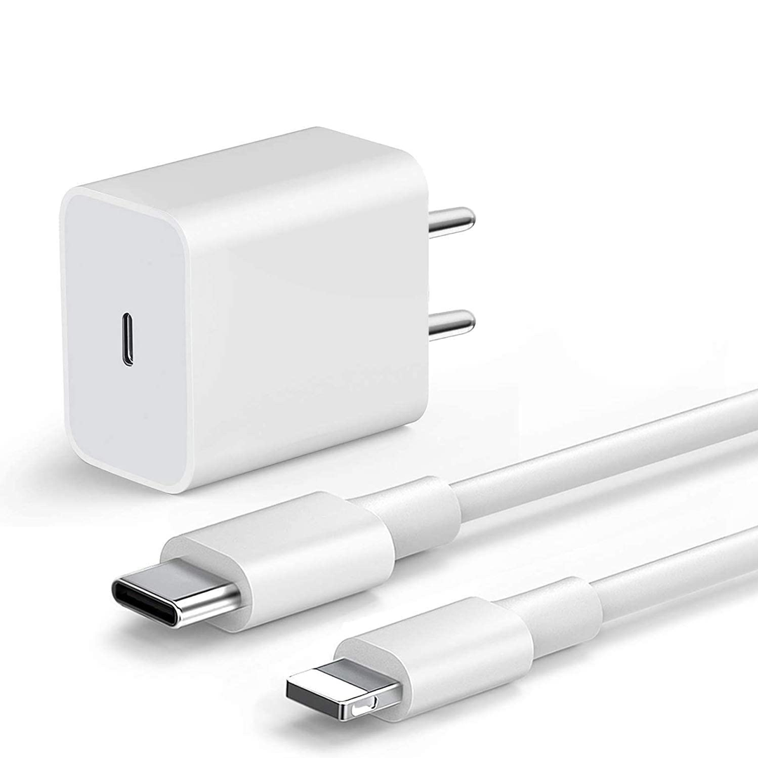 20 W USB-C įkroviklis skirtas iPhone, iPad ir AirPods su laidu (adapteriu ir laidu)